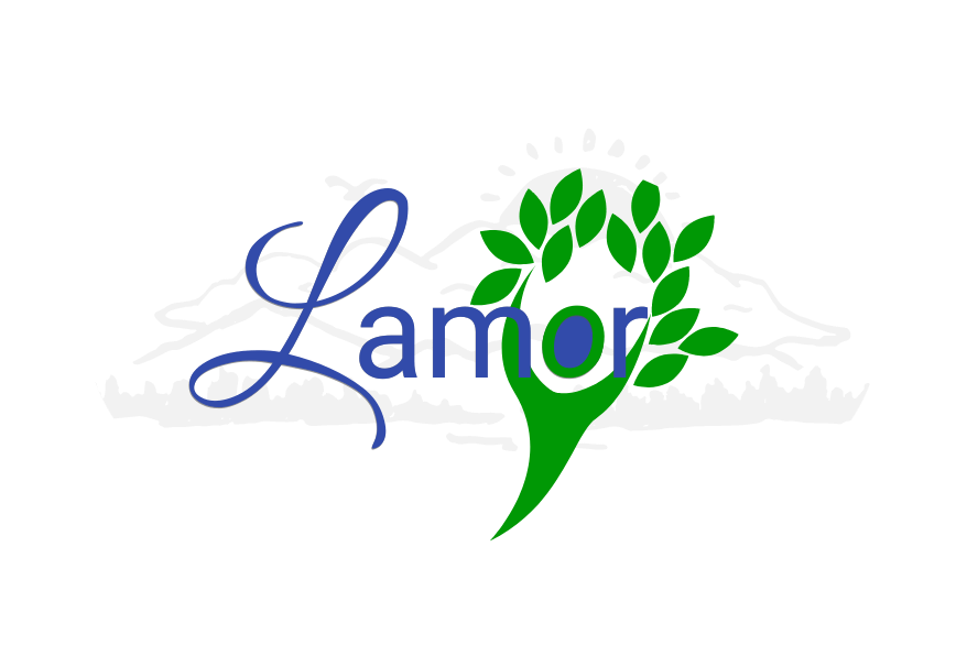 Lamor® climate‑positive dairy logo.